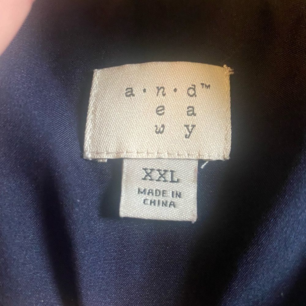 A New Day Navy Faux Suede Plaid Bomber Jacket - Picture 4 of 7